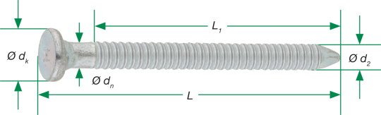 SPAX Rillennagel - Ankernagel 4,0x40 - 250 Stk