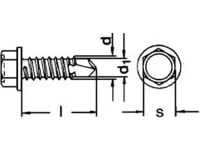 Bohrschraube DIN 7504 6kantkopf Bund Form K 4,2 X 19 Edelstahl rostfrei A2 1000 Stk