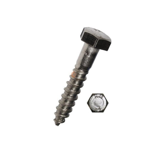 Sechskant-Holzschrauben  galv. verzinkt DIN 571 - 6 x 160 - 100 Stk