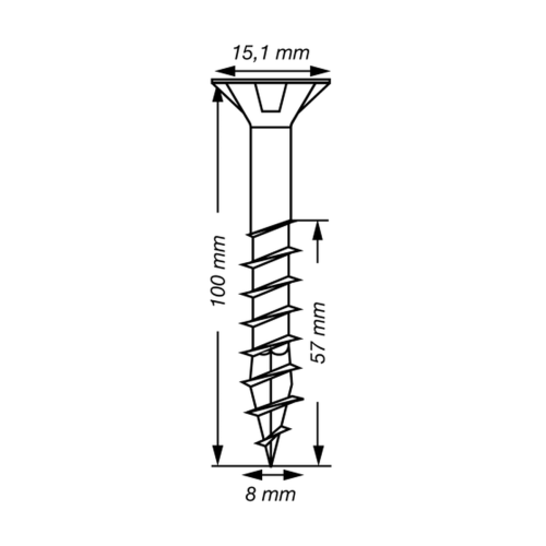 SPAX A2 SENKMULTIKOPF T-STAR PLUS T40 TG 4CUT - 8x100 50 ST