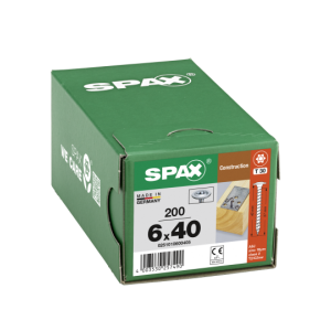 SPAX TELLERKOPF T-STAR PLUS T30 VOLLGEWINDE WIROX 6 x 40 - 200 ST