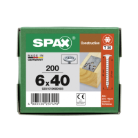 SPAX TELLERKOPF T-STAR PLUS T30 VOLLGEWINDE WIROX 6 x 40 - 200 ST