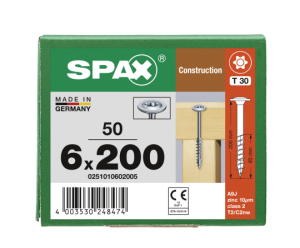 SPAX WIROX Tellerkopf T-STARplus TG TX30 6x200  50 Stk