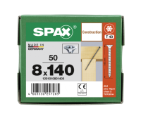 SPAX Senkkopf 8 mm T-STAR plus - Vollgewinde WIROX A3J  T50  -  8 x 140  -  50 Stk