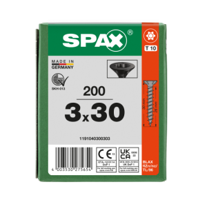 SPAX-S Senkmultikopf T-STAR PLUS T10 Vollgewinde schwarz...