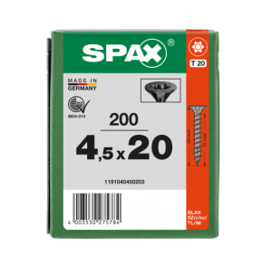 SPAX Senkmultikopf T-STAR PLUS T20 Vollgewinde schwarz...