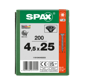 SPAX Senkmultikopf T-STAR PLUS T20 Vollgewinde schwarz...