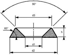 Rosette - Vollmaterial NFE 27-619 Edelstahl rostfrei M10...