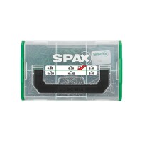 SPAX L-BOXX Mini, Dübel-Schrauben-Set 481 Teile, A9J, T-STAR plus, Senkkopf - mit 6 Abmessungen