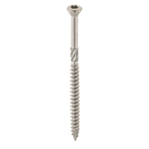 SPEEDpoint Terrassenschraube 5 x 40 mm - Linsensenkkopf - T-STAR T25 - Schabenut - Edelstahl rostfrei A2 - 200 Stk