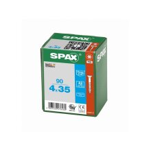 SPAX Edelstahlschraube - 4 x 35 mm - 90 Stk - Teilgewinde - Senkkopf - T-STAR plus T20 - 4CUT - Edelstahl rostfrei A2
