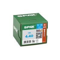 SPAX Edelstahlschraube - 4 x 40 mm - 180 Stk - Teilgewinde - Senkkopf - T-STAR plus T20 - 4CUT - Edelstahl rostfrei A2