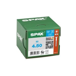 SPAX Edelstahlschraube - 4 x 50 mm - 90 Stk - Teilgewinde - Senkkopf - T-STAR plus T20 - 4CUT - Edelstahl rostfrei A2