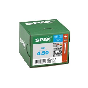 SPAX Edelstahlschraube - 4 x 50 mm - 180 Stk - Teilgewinde - Senkkopf - T-STAR plus T20 - 4CUT - Edelstahl rostfrei A2