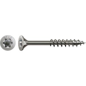 SPAX Edelstahlschraube - 4,5 x 50 mm - 180 Stk - Teilgewinde - Senkkopf - T-STAR plus T20 - 4CUT - Edelstahl rostfrei A2