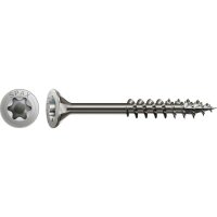 SPAX Edelstahlschraube - 4,5 x 50 mm - 180 Stk - Teilgewinde - Senkkopf - T-STAR plus T20 - 4CUT - Edelstahl rostfrei A2