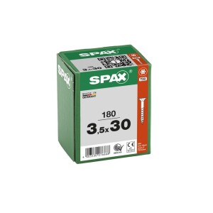 SPAX Universalschraube - 3,5 x 30 mm - 180 Stk - Teilgewinde - Senkkopf - T-STAR plus T20 - 4CUT - WIROX