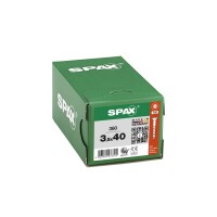 SPAX Universalschraube - 3,5 x 40 mm - 360 Stk - Teilgewinde - Senkkopf - T-STAR plus T20 - 4CUT - WIROX