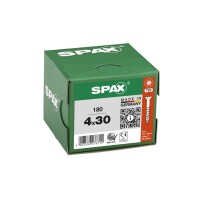 SPAX Universalschraube - 4,0 x 30 mm - 180 Stk - Teilgewinde - Senkkopf - T-STAR plus T20 - 4CUT - WIROX