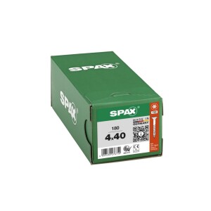 SPAX Universalschraube - 4,0 x 40 mm - 180 Stk - Teilgewinde - Senkkopf - T-STAR plus T20 - 4CUT - WIROX