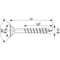 SPAX Universalschraube - 4 x 45 mm - 90 Stk - Teilgewinde - Senkkopf - T-STAR plus T20 - 4CUT - WIROX