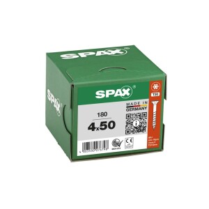 SPAX Universalschraube - 4,0 x 50 mm - 180 Stk - Teilgewinde - Senkkopf - T-STAR plus T20 - 4CUT - WIROX