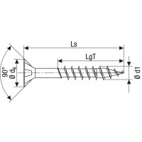 SPAX Universalschraube - 5 x 60 mm - 360 Stk - Teilgewinde - Senkkopf - T-STAR plus T20 - 4CUT - WIROX