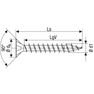 SPAX Universalschraube - 4 x 20 mm - 90 Stk - Vollgewinde - Senkkopf - T-STAR plus T20 - 4CUT - WIROX