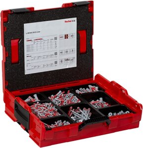 SPAX Montagekoffer, L-BOXX, groß, WIROX A3J, T-STAR plus +  Fischer L-BOXX DuoLine Bundle