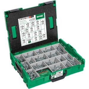SPAX Montagekoffer, L-BOXX, groß, WIROX A3J, T-STAR plus +  Fischer L-BOXX DuoLine Bundle
