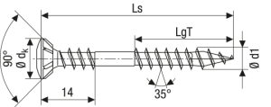 SPAX T-STAR plus Linsensenkkopf mit Fixiergewinde 4 CUT & kleiner Kopf (Ø 8mm) T20; 4,5x43 - 200 Stk
