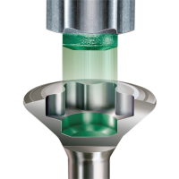 SPAX T-STAR plus Linsensenkkopf mit Fixiergewinde 4 CUT & kleiner Kopf (Ø 8mm) T20; 4,5x43 - 200 Stk