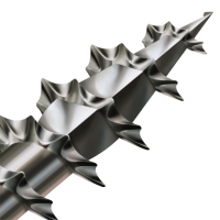 SPAX T-STAR plus Linsensenkkopf mit Fixiergewinde 4 CUT & kleiner Kopf (Ø 8mm) T20; 4,5x43 - 200 Stk