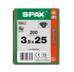 SPAX Senkmultikopf T-STAR PLUS T20 Vollgewinde schwarz...