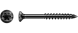 SPAX Linsensenkkopf  T-STAR plus, CUT-Spitze, Teilgewinde, Edelstahl rostfrei A2  4,5x50 BLAX schwarz - 200 Stk