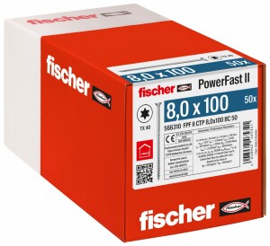 fischer PowerFast FPF II CTP 8,0 x 100 BC 50 Senkkopf TX...