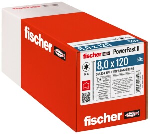 fischer PowerFast FPF II WTP 8,0 x 120 BC 50 Tellerkopf...