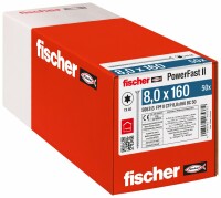 fischer PowerFast FPF II CTP 8,0 x 160 BC 50 Senkkopf TX Teilgewinde verzinkt