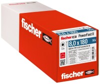 fischer PowerFast FPF II CTP 8,0 x 180 BC 50 Senkkopf TX Teilgewinde verzinkt