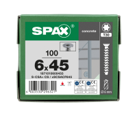 SPAX BETONSCHRAUBE 6x45 5/- VERZINKT SENKKOPF T30 100ST