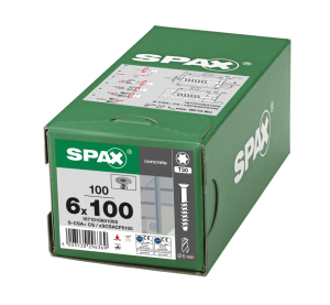 SPAX BETONSCHRAUBE 6x100 60/45 VERZINKT SENKKOPF T30 100ST