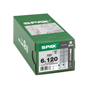 SPAX BETONSCHRAUBE 6x120 80/65 VERZINKT SENKKOPF T30 100ST