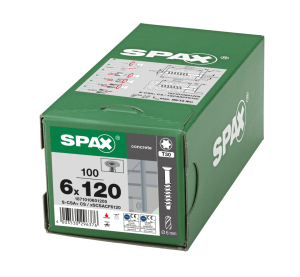 SPAX BETONSCHRAUBE 6x120 80/65 VERZINKT SENKKOPF T30 100ST