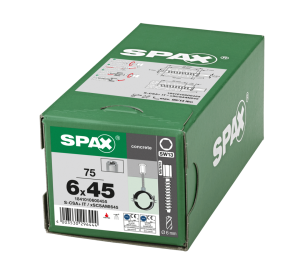SPAX BETONSCHRAUBE 6x45 VERZINKT INNENGEWINDE M8/10 SW 13 75ST