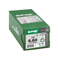 SPAX BETONSCHRAUBE 6x60 25/20 VERZINKT AUSSENGEWINDE SW10 100ST