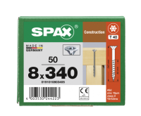 SPAX Senkkopf 8 mm T-STAR plus - Teilgewinde WIROX A3J  T40  -  8x340  -  50 Stk