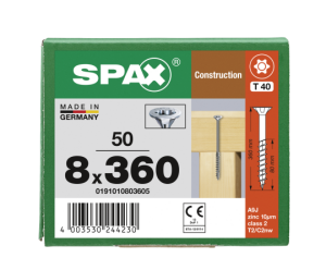 SPAX Senkkopf 8 mm T-STAR plus - Teilgewinde WIROX A3J...