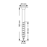 SPAX WIROX Tellerkopf T-STARplus TG TX40 8,0x160 50 Stk