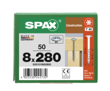 SPAX WIROX Tellerkopf T-STARplus TG TX40 8,0x280 50 Stk