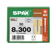 SPAX WIROX Tellerkopf T-STARplus TG TX40 8,0x300 50 Stk